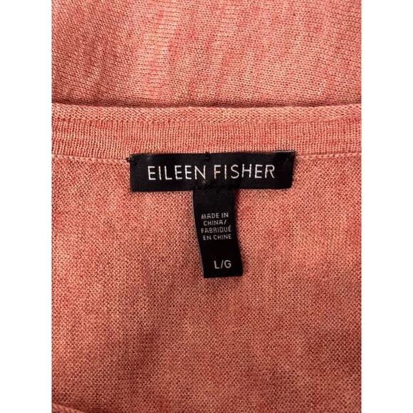 Eileen Fisher Sweater Large Womens Merino Wool Alpaca Fine Knit Tunic Dusty Pink - Picture 7 of 8